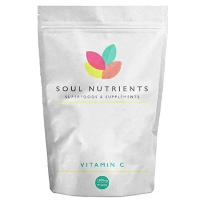 Image of Vitamin C 1000mg 90 Tablets Sugar Free High Strength Immune System Support Vegan Friendly