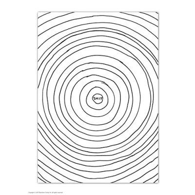 Image of FunnyRude Humorous &#039;David Shrigley Sh*t&#039; Novelty Postcard