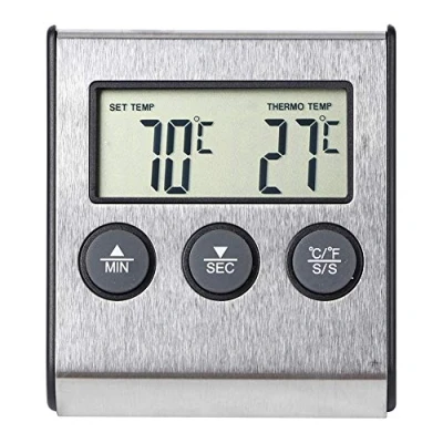 Image of UHCPVHQQQ Thermometer, Digital Thermometer with Timer Function BBQ Temperature Probe for Cooking Grilling Baking counter