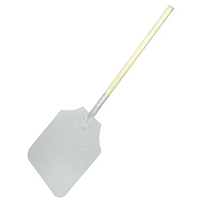 Image of Vogue GE208 Aluminium Pizza Peel With Wooden Handle, 31 cm W x 36 L