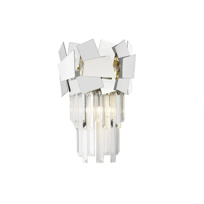 Image of Celine 2 Light Wall Lamp Chrome Crystal