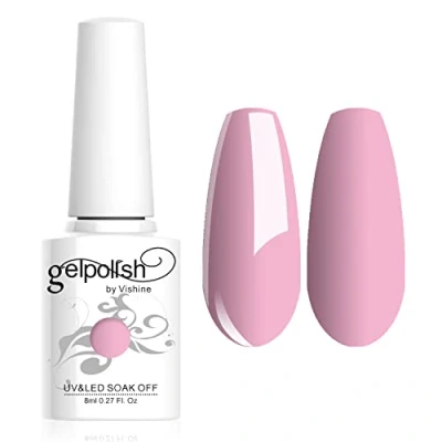 Image of Vishine 8ml Gelpolish UV LED Soak Off Varnish Color Gel Nail Polish Manicure Salon Light Pink #1408