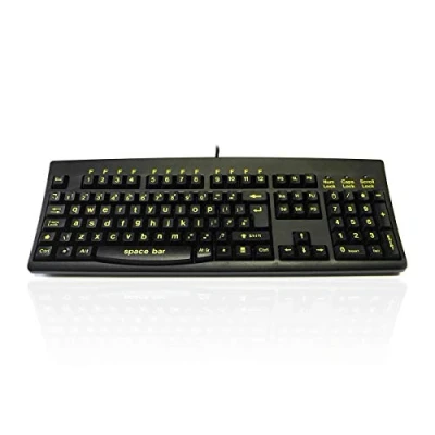 Image of Accuratus 260 HiVis USB Full Size Lower Case High Visibility Keyboard