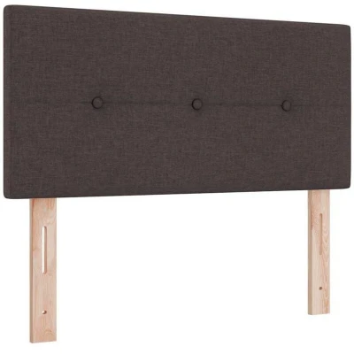Image of vidaXL Headboard Button Tufted Dark Brown 100 cm Fabric