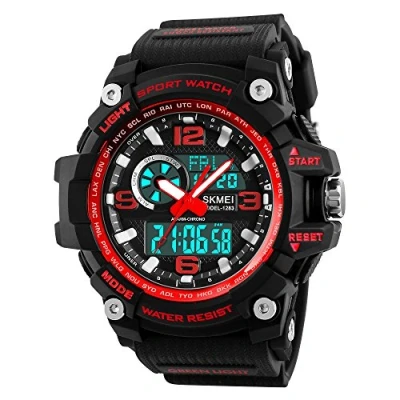 Image of SKMEI Men&#039;s Digital Sports Watch, 50Ｍ Waterproof Military Watches LED Screen Large Face Stopwatch Alarm Wristwatch
