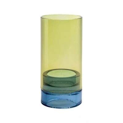 Image of Remember Hand blown Borosilicate Glass Candle Holder Lime