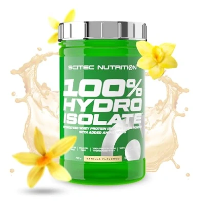 Image of Scitec Nutrition 100% Hydro Isolate Hydrolyzed with Glutamine &amp; Arginine Sugar Free, Gluten Free Post Workout Recovery, 700 g, Vanilla