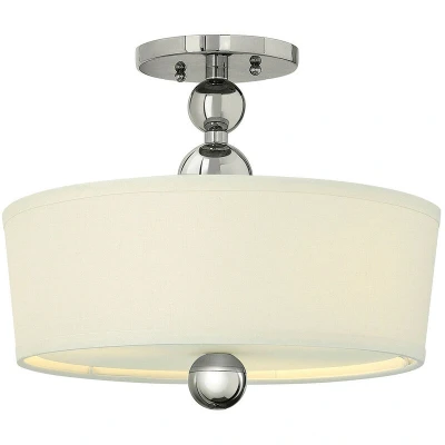Image of Zelda 3 Light Semi Flush Ceiling Polished Nickel, E27