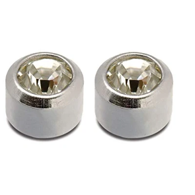 Image of Caflon Official Blu Ear Piercing Studs Stainless Steel April Mini Birthstone (1 Pair)