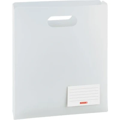 Image of Brunnen Fact 104163500 Notebook Box Polypropylene 25 x 31 5 cm, Translucent for A4 Exercise Books and Flat File, Open Top, White/Arctic