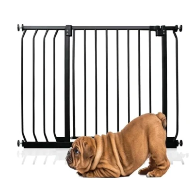 Image of Bettacare Elite Pressure Dog Gate, 89cm 98cm, Matt Black, Fit Pet Gate for and Puppy, Barrier, Easy Installation