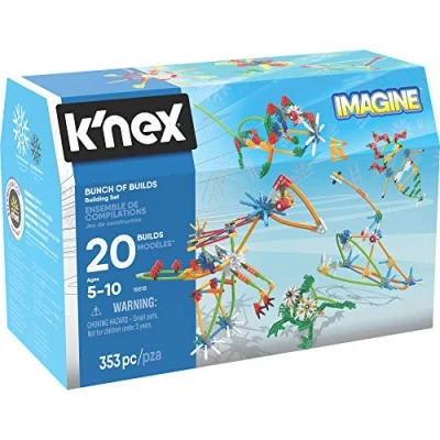 Image of KNex 520 18818 EA K&#039;nex Bunch 20 Model Building Set, Multicoloured