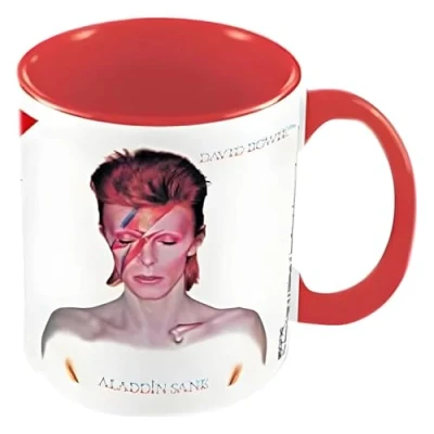 Image of Pyramid International David Bowie Mug in Presentation Gift Box (Red Aladdin Sane Design) 11oz Ceramic Official Merchandise