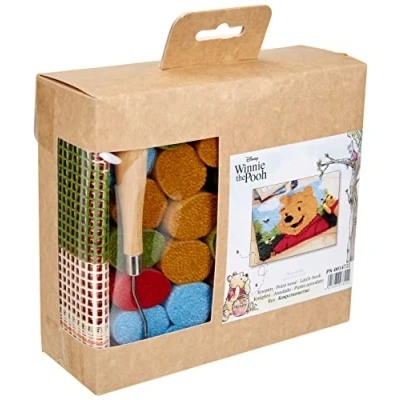 Image of Vervaco Winnie The Pooh Rug Latch Hook Kit, Multi Colour