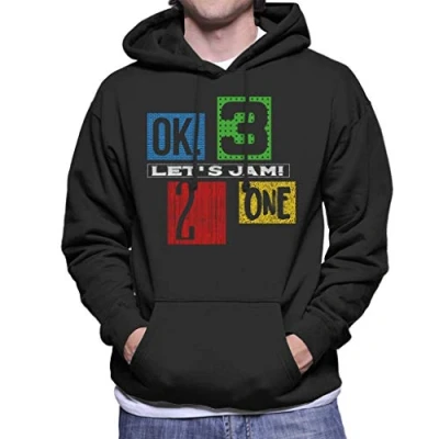 Image of Cloud City 7 Lets Jam Cowboy Bebop Men&#039;s Hooded Sweatshirt Black
