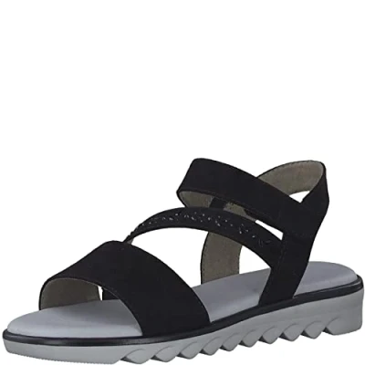 Image of Jana Softline Women&#039;s 8 28661 26 231 Flat Sandal, Black, 5 UK
