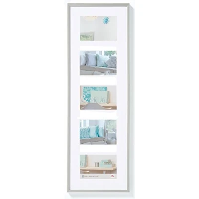 Image of walther Design Picture Frame Silver 5X 10x15 cm Gallery with PassepArtout, New Lifestyle Plastic KV515S