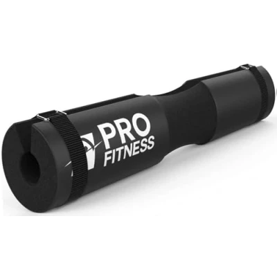Image of ProFitness Barbell Pad Squat Shoulder Support For Squats, Lunges &amp; Hip Thrusts Olympic or Standard Bars (Jet Black)