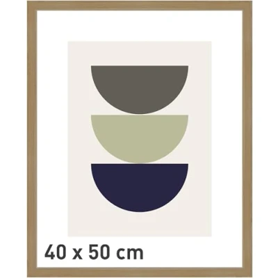 Image of accent by nielsen Velino Photo Frame 40 x 50 cm Wooden Picture Frame, Oak With Protective Glass Front