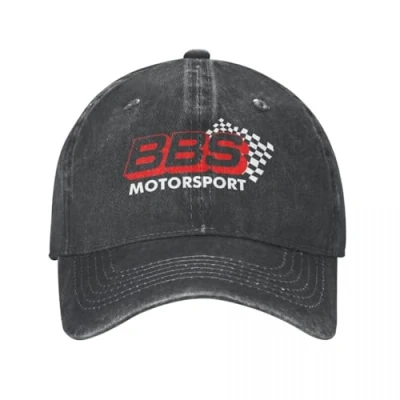 Image of DYHVVD Hat Fashion Hip Hop BBS Logo Baseball Cap Vintage Distressed Washed Motorsport Racing Snapback Unisex Style Outdoor Summer Birthday Gift