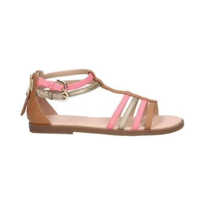 Image of Geox J Karly Girl Sandal, Biscuit Lt Coral, 4 UK