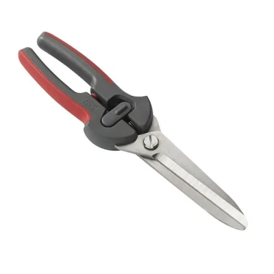 Image of Kuhn Rikon Self Sharpening Power Pro Precision Shears with Stainless Steel Blades and Lock Mechanism. Scissors for Left Right Handed Users. Great Cutting Food, Cardboard, Flowers, Twigs, Wire