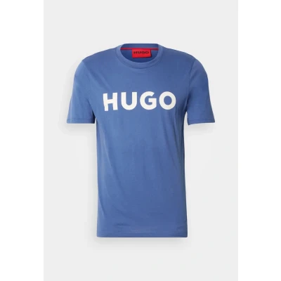 Image of HUGO Dulivio Print Tshirt, Men&#039;s, Size: Small, Medium blue