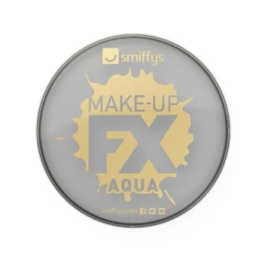 Image of Smiffys Make Up FX, Light Grey Aqua Face and Body Paint, 16ml, Water Based, Cosmetics Disguises Fancy Dress, Cosmetic Dress &amp; Disguises.