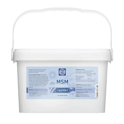 Image of Kala Health OptiMSM® Multi Stage Distillation (Methylsulfonylmethane) MSM Powder Coarse Flakes (Crystals) 5kg, Pure Natural Sulphur for Joints, Skin, Hair &amp; Nails NO ADDITIVES 100% Vegan