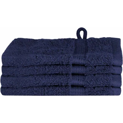 Image of vidaXL Guest Towel 4 pcs Navy blue 15 x 21 cm Cotton