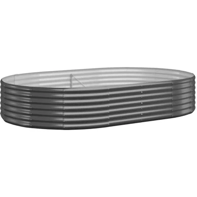Image of vidaXL Garden Raised Bed Powder coated Steel 214x140x36 cm Anthracite