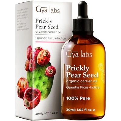 Image of Gya Labs Organic Prickly Pear Seed Oil for Dry Skin 100% Pure Natural Face Carrier Hair, Skin, &amp; Nails (30ml)