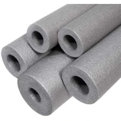 Image of Grey Foam Pipe Insulation/Tube Lagging Wrap Roll Copper Lag/Foam Tubing Inside Diameter 15mm (2 x 1m, Wall Thickness 6mm)