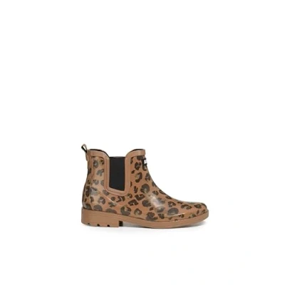Image of Aigle CARVILLE PRINT women&#039;s Wellington Boots in Brown