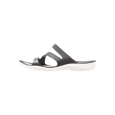 Image of Crocs Swiftwater Mules, Women&#039;s, Size: 6, Black/white Synthetics
