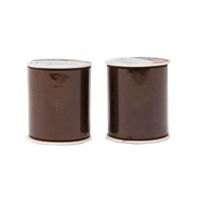 Image of Korbond 320m Sewing Thread 2 x 160m Spools Chestnut Brown Polyester Hand and Machine