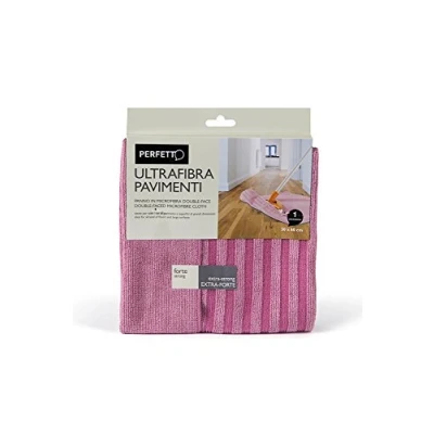 Image of Perfetto Double Face Microfiber Floor Cloth, Dimension 50 X 60 Cm, Fabric, Avio/Cipria, One Size