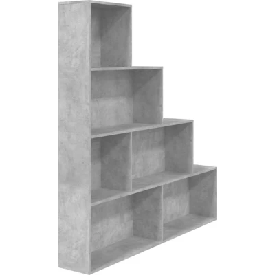 Image of vidaXL Book Cabinet/Room Divider Concrete Grey 155x24x160 cm Engineered Wood