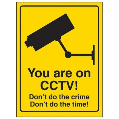 Image of V Safety You Are On CCTV Sign 200mm x 300mm Rigid Plastic