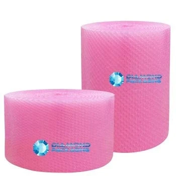 Image of Diamond Packaging 1 x Roll Antistatic Pink Bubble Wrap Size : Wide 20&quot; 500mm 10m