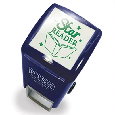 Image of Star Reader Comprehension Pre Inked School Teachers Positive Feedback Marking Stamper Stamp 25mm Primary Teaching Services (Green)