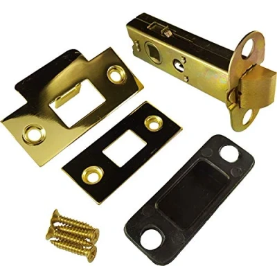Image of A&amp;H™ 79mm 3&quot; Inch Double Sprung Tubular Mortice Latch Polished Brass 59mm Backset
