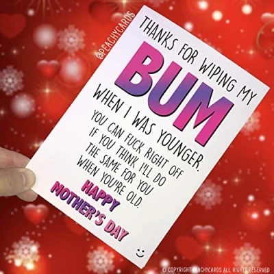 Image of Funny Mother&#039;s Day Card for Mum Mom Mothers Card, Her Joke Banter Novelty Laughs Cards PC236