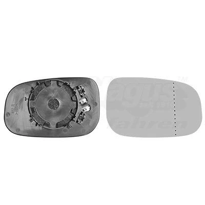 Image of 30762572 Wing Mirror Glass VAN WEZEL 5947838 Right VOLVO: V50, C30, V70 2