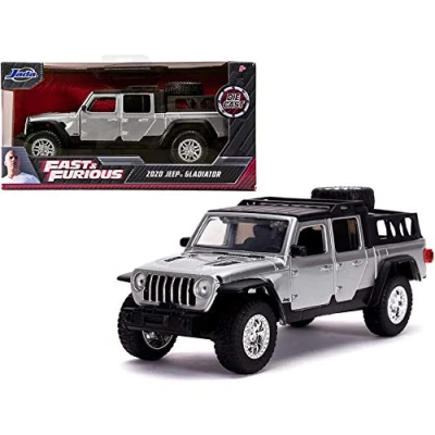 Image of Jada JA32031 1:32 FF 9 Jeep Gladiator Fast and Furious Collectible Miniature Car, Grey, One Size