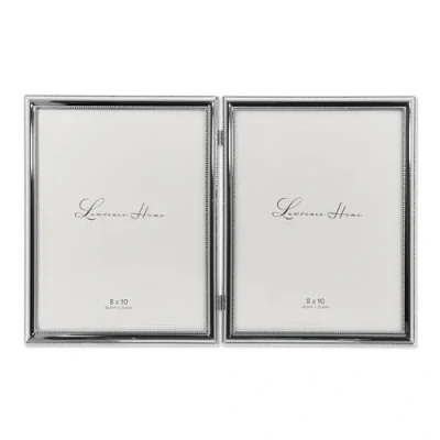 Image of Lawrence Frames 510780D Silver Plated Double Bead Hinged Picture Frame, 8 by 10 Inch