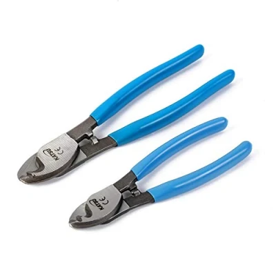 Image of KATSU Cable Cutter Wire Stripper 150mm (6&quot;) + 210mm (8&quot;), Heavy Duty Cutting Plier for Aluminum Copper Wires 417346