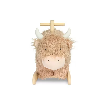 Image of Tutti Bambini Baby Rocking Animal Douglas the Highland Cow Soft &amp; Fluffy Toy, Tip Proof Rocker Chair, Kids Chair Ride On Toy from 18 to 36 Months (20 kg)