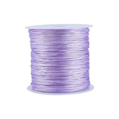 Image of 20 colors 100M x 0.8mm Rattail Satin Nylon Trim Cord Chinese Knot for Necklace Bracelet Beading (Light Purple)