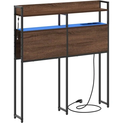Image of Storage Headboard Brown oak 80 cm Engineered wood Vidaxl